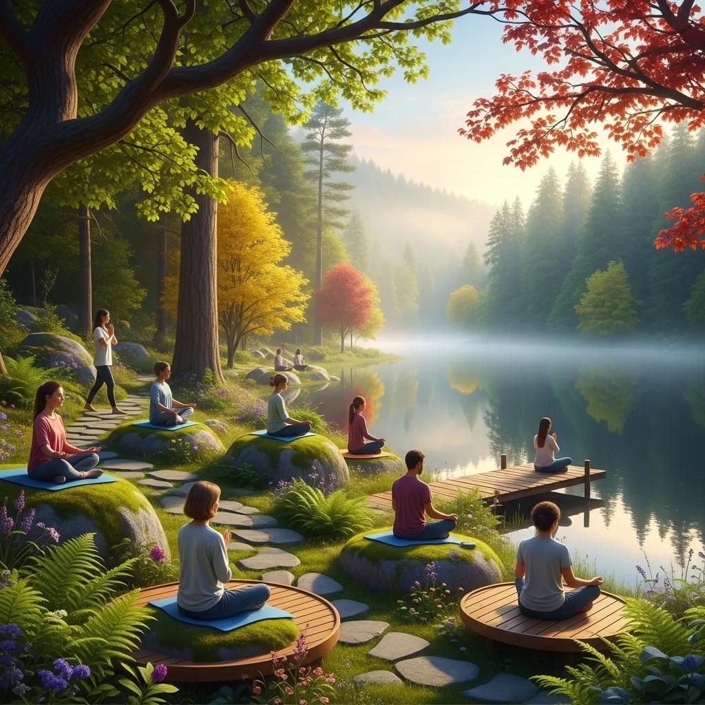 Discover Your Calling: A Guide to Religious Vocation Discernment 3 Individuals meditating in a serene outdoor retreat, enhancing spiritual growth and discernment